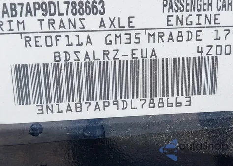 2013 Nissan Sentra Sr z USA, uszkodzony, nr VIN 3N1AB7AP9DL788663